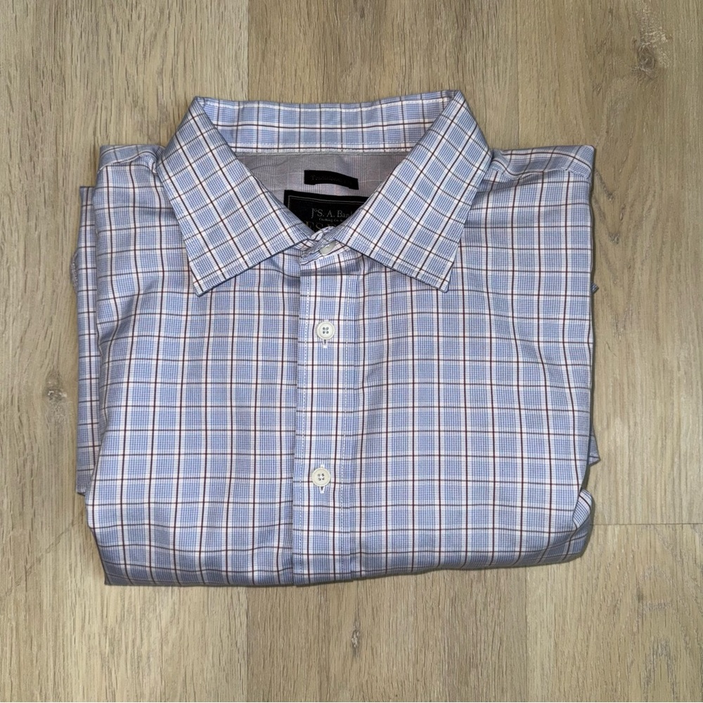 Jos. A. Bank Blue Dress Shirt Classic Cotton